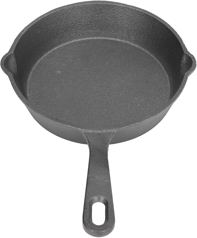 14cm Cast Iron Frying Pan, Pre Seasoned Small Skillets Nonstick Frying Pan Small Egg Skillet Flat Bottomed for Stovetop Oven Grill