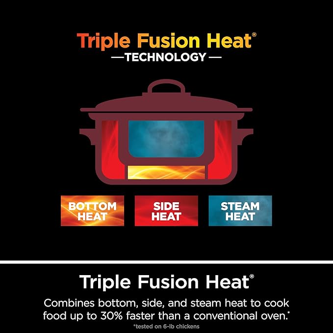 Ninja 10 in 1 PossibleCooker, 8.5 Qt, Electric Multi-Cooker, Slow Cooker, Dutch Oven, Steam Bake Roast Sear Sauté Bread Maker Warmer, Glass Lid, Integrated Spoon, Nonstick, Cherry (MC1000)