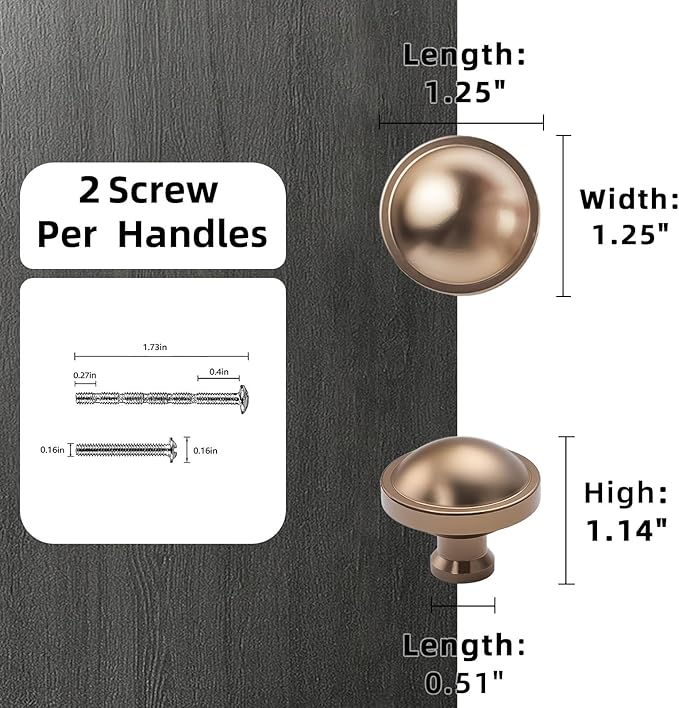 10 Pack Dark Champagne Bronze Kitchen Cabinet Knobs Cabinet Knobs Gold Drawer Knobs Kitchen Hardware Solid Cupboard Knobs Drawer Knobs