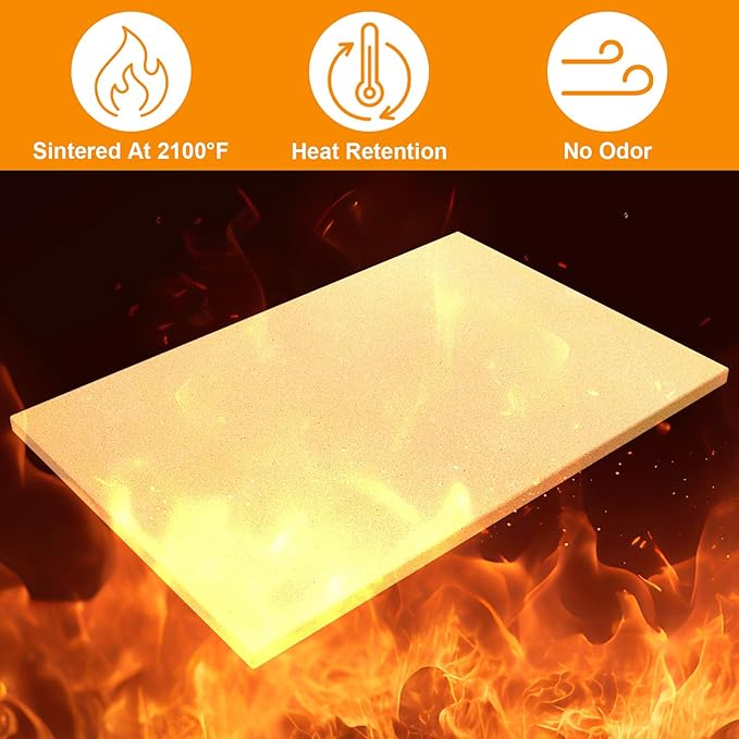 Extra Large Pizza Stone for Oven Baking, BBQ Grilling, 20" x 13.5" Rectangular Baking Stone Oven Bread Pan for Baking Bread, Universal High Temperature Cordierite BBQ Cooking Stone for Pellet Grill