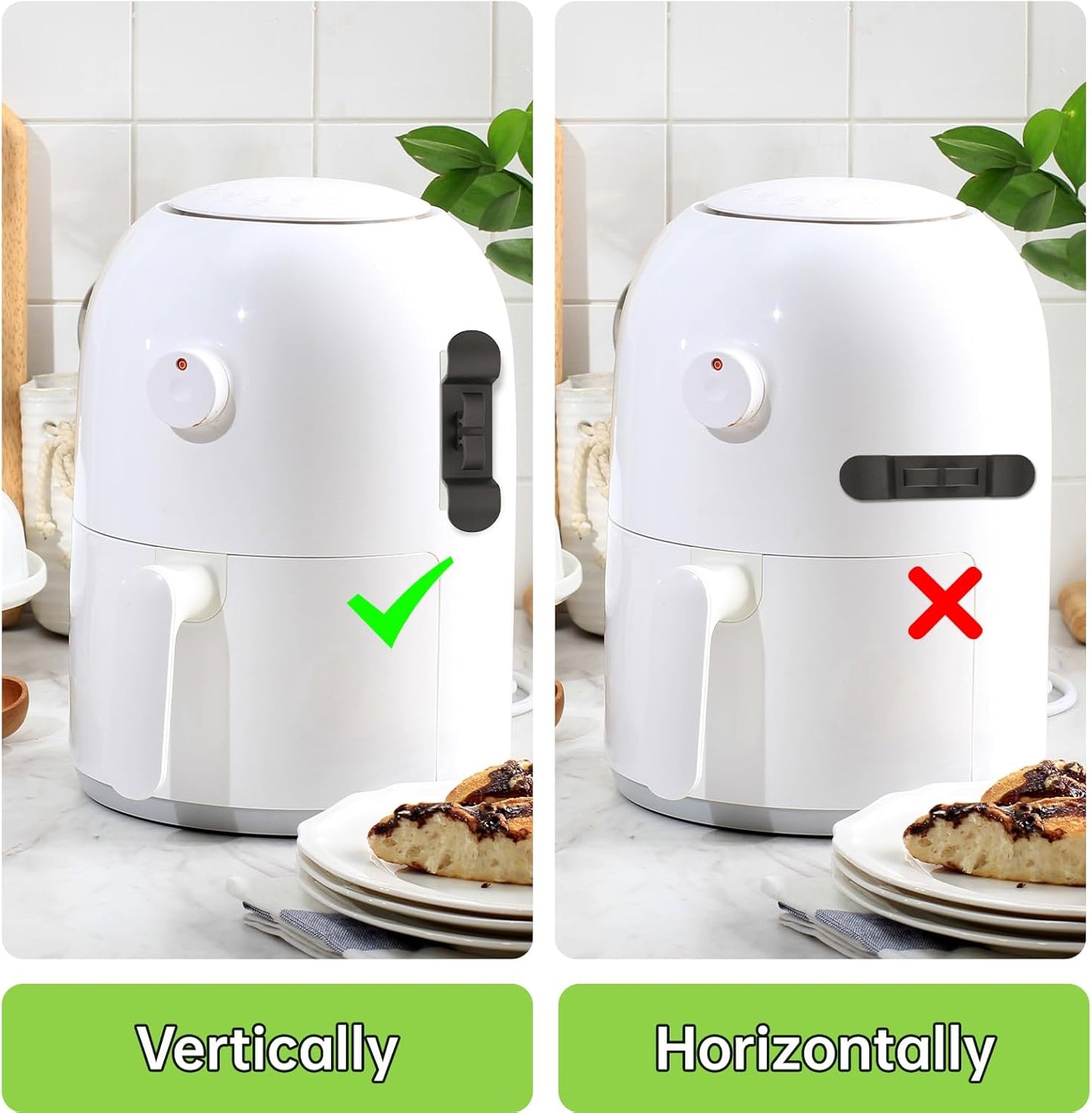 6PCS Cord Organizer for Appliances, Upgraded Kitchen Appliance Cord Wrap, Cord Holder Stick on Pressure Cooker, Coffee Maker, Air Fryer and Blender(6 Black)