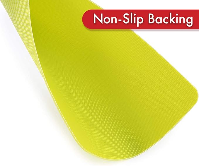 Dexas Heavy Duty Cutting Board Grippmat, Flexible Cutting Boards for Kitchen, Set of 4, Non Slip Plastic Board Cutting Mat 5.5 by 8 Inches Gray, Red, White and Green Set, Kitchen Gadgets