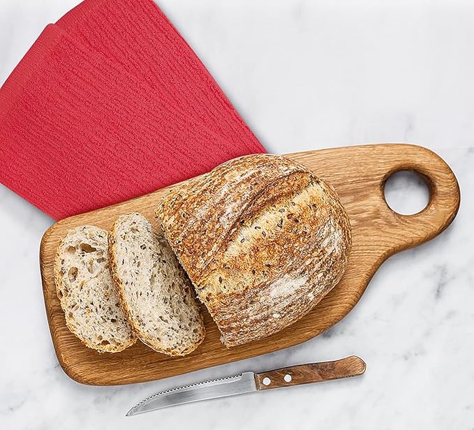 Softolle Bar Mop Towels, Pack of 12, 16x19 Inches, 100% Cotton, Crimson, Multi-Purpose for Home, Kitchen and Bar Cleaning