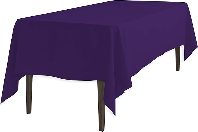 LinenTablecloth 60 x 102-Inch Rectangular Polyester Tablecloth Purple