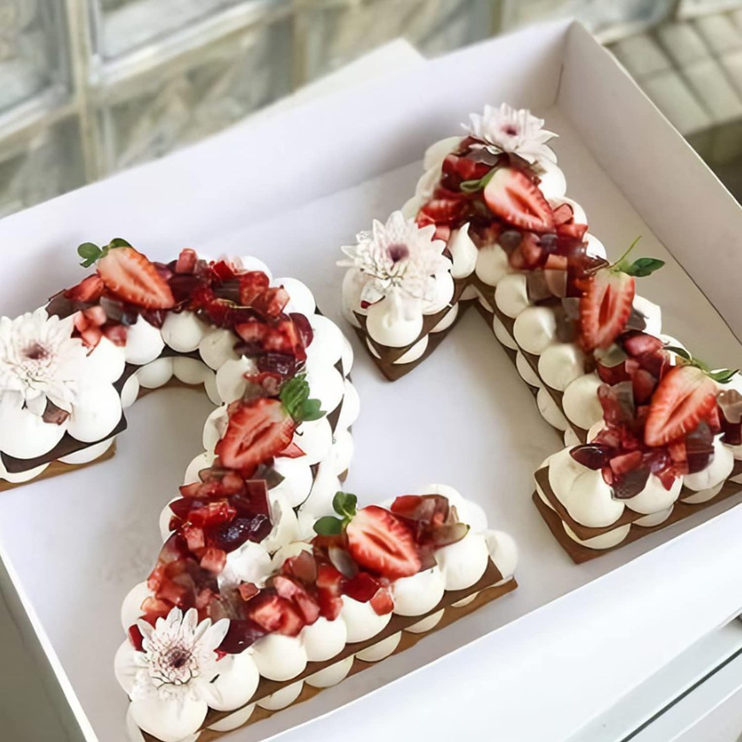 Ducodocu Silicone Cake Pans 3D Large Number Cake Mould Novelty Cake Tins DIY Baking Mold for Birthday Wedding Anniversary 10 inch Number of 2