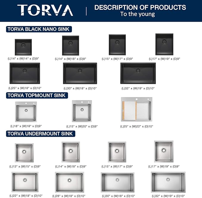 TORVA 32-Inch Undermount Kitchen Sink, Premium 304 Stainless Steel Bar Sink - 10 Inches Deep Basin Single Bowl Sink