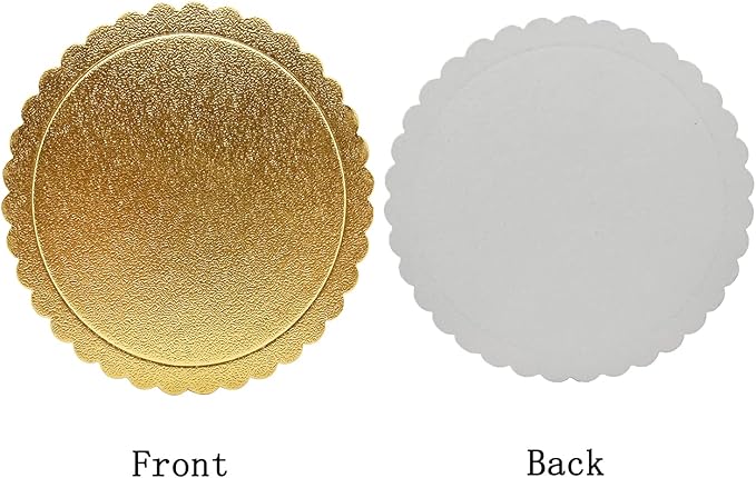 4 Pcs Cake boards, 6, 8, 10 and 12 Inch Cake Base Cardboards, Cake Circle Base for Cake Decorating, Golden