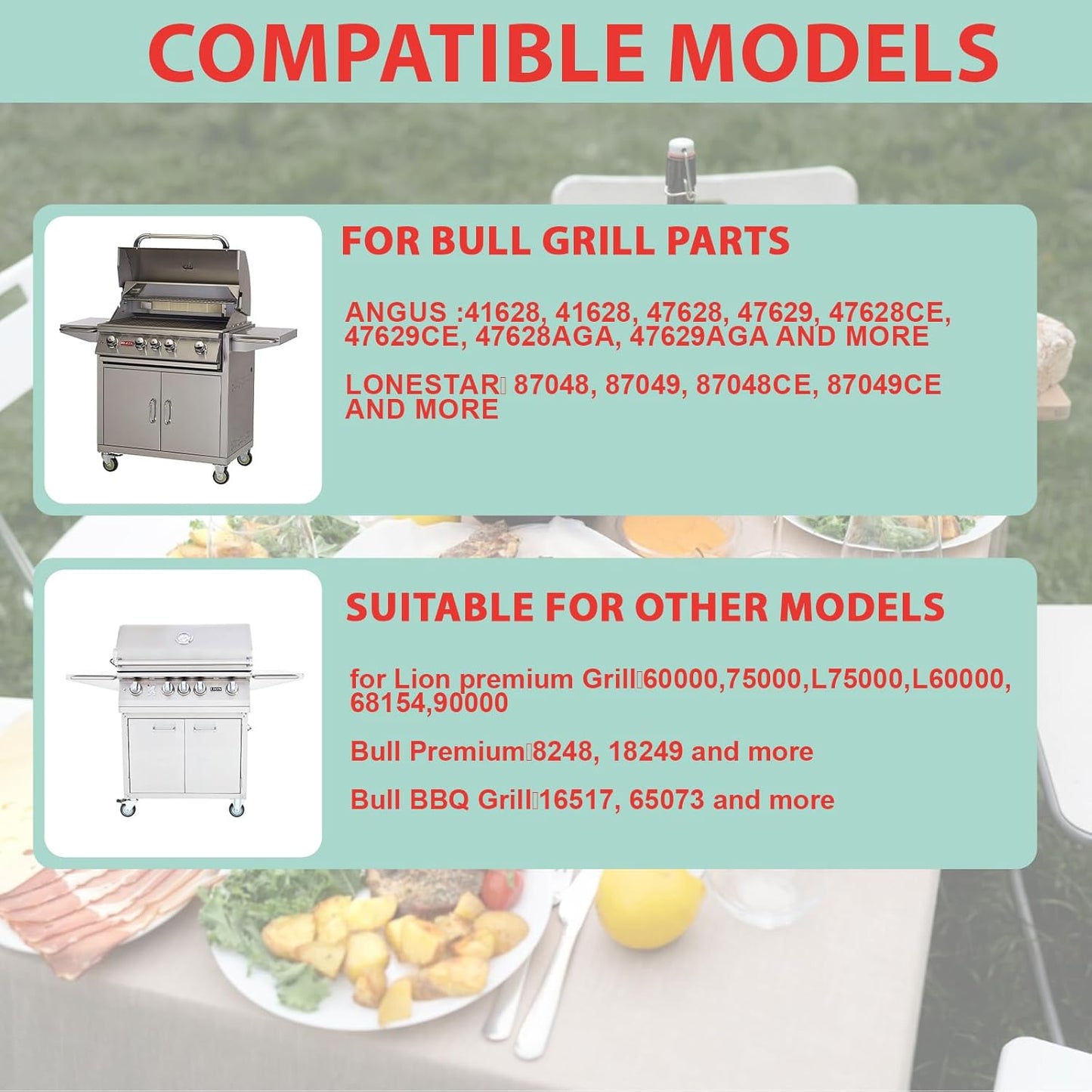 16517 Half Size Griddle Insert for Bull Grill 4 Burner Angus 41628 47628 41629, Griddle Plate for Outlaw 30" 26039 26038, for Bull Premium 18248 18249, Lion L75000 Grill Parts, Non-stick Carbon Steel