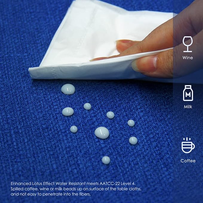 BALCONY & FALCON Rectangle Tablecloth Washable Wrinkle Resistant and Water Proof Table Cloth Decorative Linen Fabric Tablecloths for Dining Parties Kitchen Wedding and Outdoor Use (Royal Blue, 55x95)