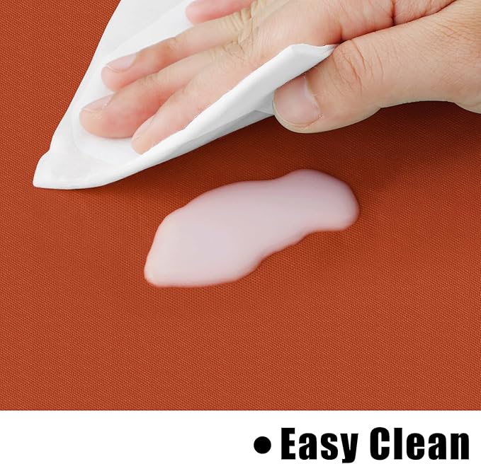 homing Rectangle Vinyl Tablecloth, Waterproof Spillproof Plastic Flannel Backed Table Cloth, Wipe Clean Table Cover for Dining, Buffet Parties and Camping (Rust, 54" x 78")