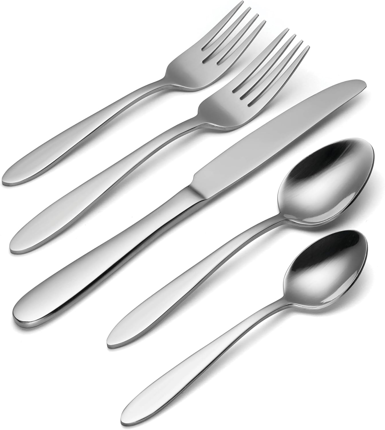 Oneida H037045Awwm Mooncrest 45 Piece Everyday Flatware Set, Service For 8