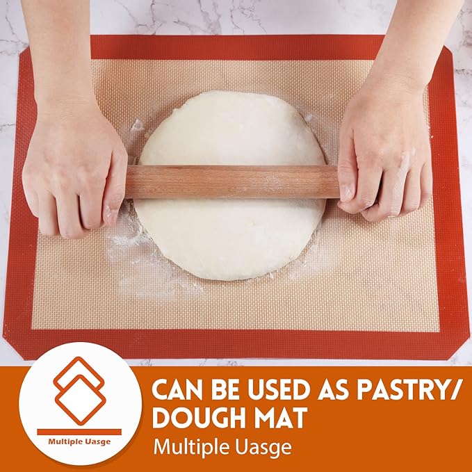 STATINT Non-Stick Silicone Baking Mat, Premium Food Safe - Pack of 3