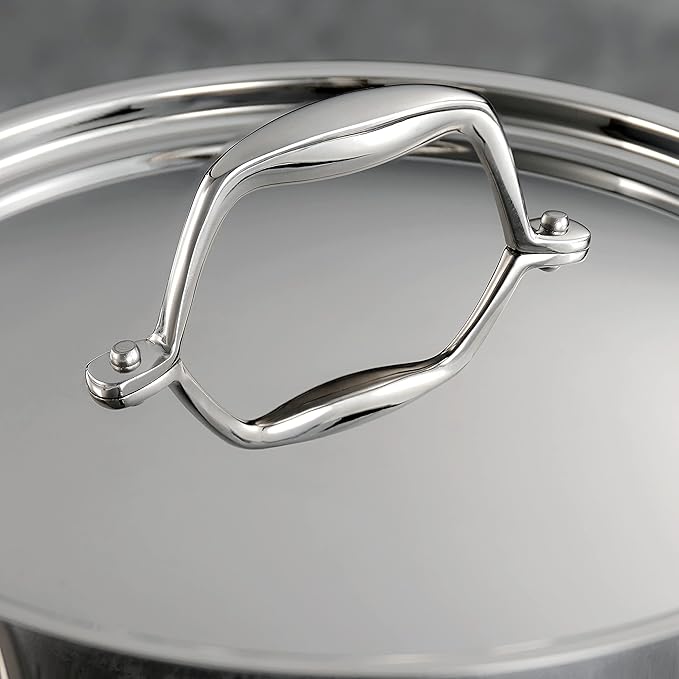Tramontina Signature Tri-Ply Clad Stainless Steel 1.5-Quart Sauce Pan with Lid, Induction-Ready, Dishwasher-Safe, NSF-Certified, Made in Brazil