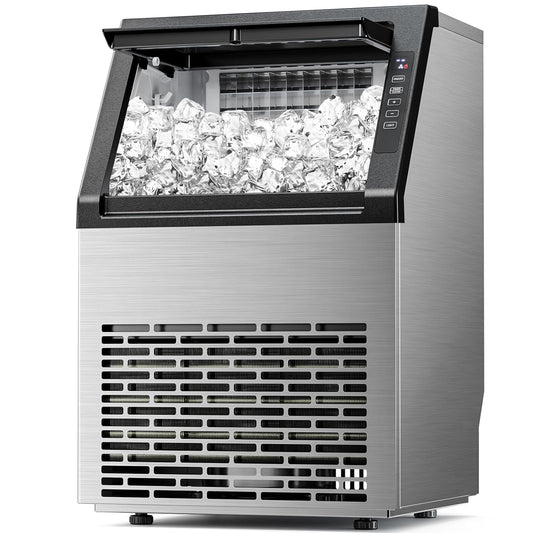 Antarctic Star Commercial Ice Maker Machine 79Lbs/24H, Self-Cleaning, Ice Scoop, Freestanding Ice Cube Machine for Home, Bar, Restaurant, Coffee Shop