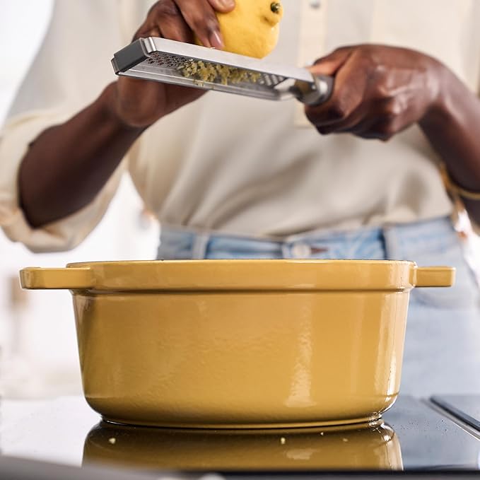 Staub Cast Iron 4-qt Round Dutch Oven - Citron