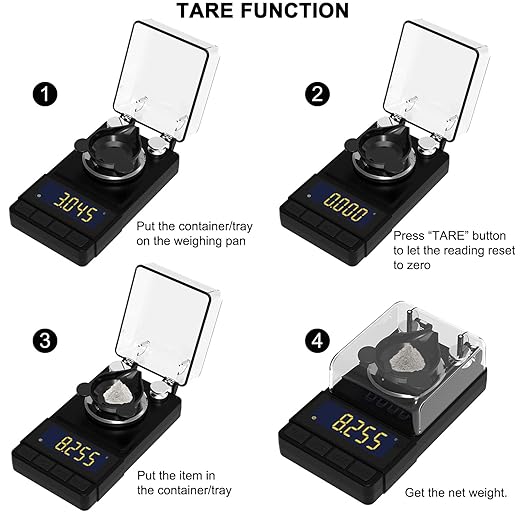 MAXUS Digital Milligram Scale 50g/0.001g, Compact Mg Scale with 20g Calibration Weight and Accessories, Black Powder Scale for Reloading