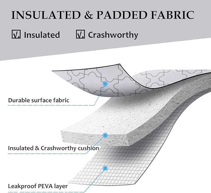 Tirrinia Insulated Wine Gift Carrier Tote - Travel Padded 2 Bottle Wine/Champagne Cooler Bag for Portable Wine Bottle Carrying Case, Women Men Wine Party Bag for Event,BYOB,Beach, Gift for Wine