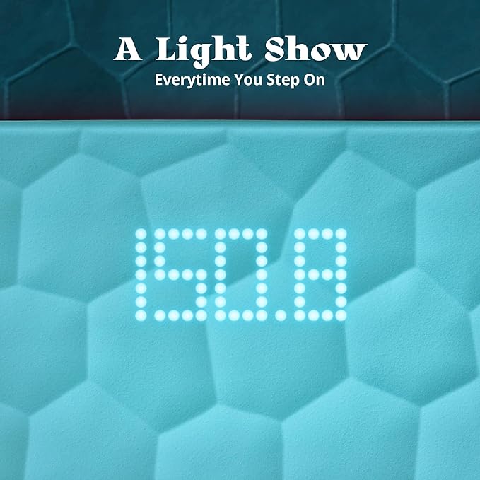 Greater Goods Colorful Designer Bathroom Scale: Non-Slip Silicone Cover, Hidden LED Display, Spot-On Precision, 400 lb Capacity