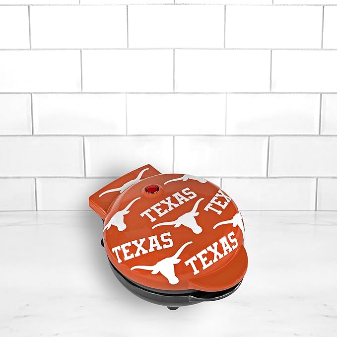 Uncanny Brands Texas Longhorns Mini Waffle Maker - Small Kitchen Appliance