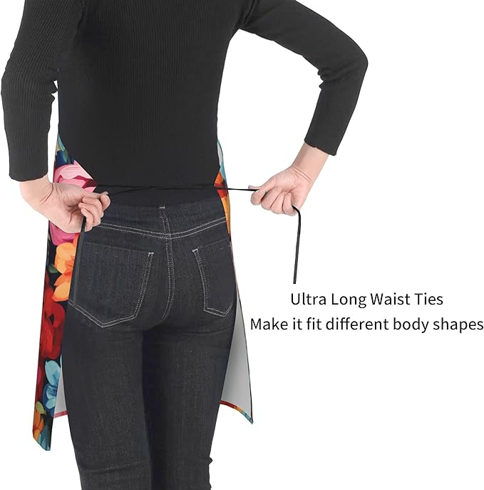 Funny Animal Apron with 2 Pockets Waterproof for Men Women Kitchen Garden Decor