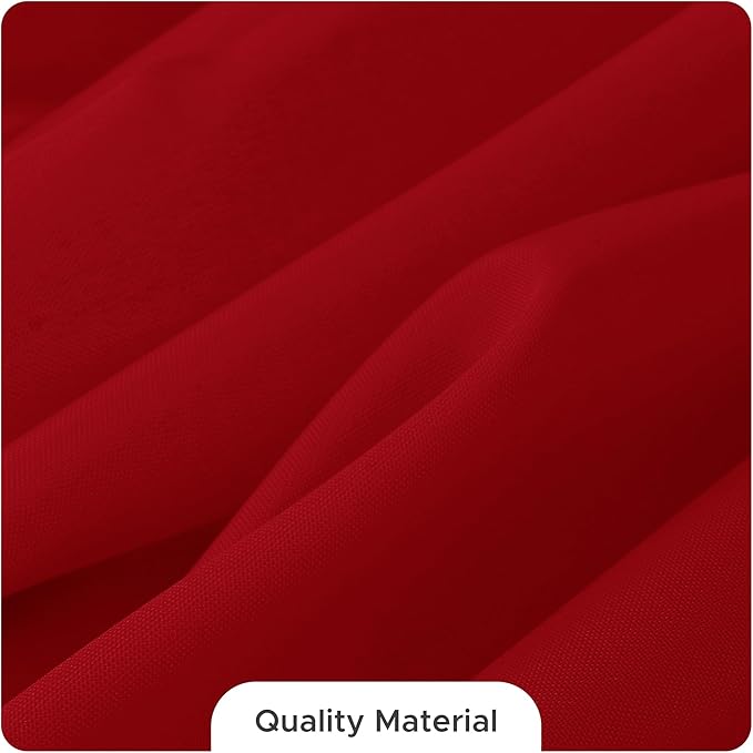 Fitable 8 Pack Round Tablecloths: Stain Resistant Wrinkle Free Circle Table Clothes, Washable Reusable Polyester Table Covers for Wedding Christmas Party Birthday Banquet Reception(Red, 84 Inch)