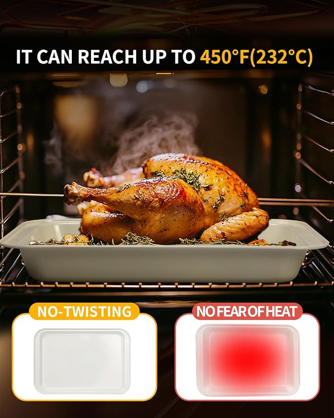 Nonstick Baking Pans Set, 19 PCS Stackable Bakeware Sets, Oven Pan Set Includes Baking Tray, Cookie Sheet, Cake Pans, Loaf Pan, Muffin Pan, Silicone Cups