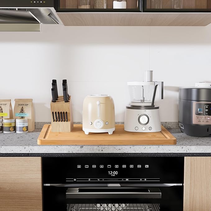 Extra Large Charcuterie Bamboo Board Non Slip Feet Over Sink Wooden Cutting Chopping Board Butcher Block Nice Solid Thick Juice Groove Big Xl XXl xlarge Hardwood Kitchen Counter Organic Meat BBQ Kit