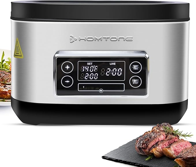 Homtone Sous Vide Cooker, 8 Quart Suveed Cooking Machine, Temperature Control Stainless Steel Sous Vide, Sous Vide Precise Cooker with Timer, Sousvide for Steak/Seafood/Poultry/Vegetables/Eggs