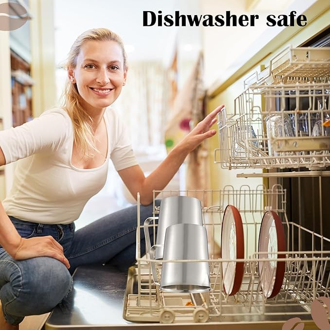 Flutesan 3 Pcs Stainless Steel Measuring Cups Measuring Pitcher with Handle with Markings for Latte Art, Water Pouring 6 Cup (50 oz)