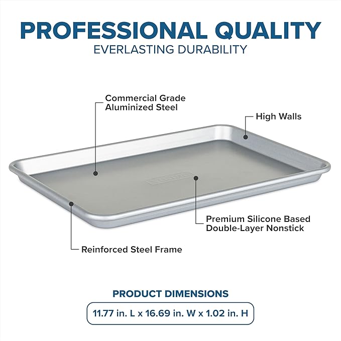 Viking Nonstick Aluminized Steel Baking Sheet, Aluminum