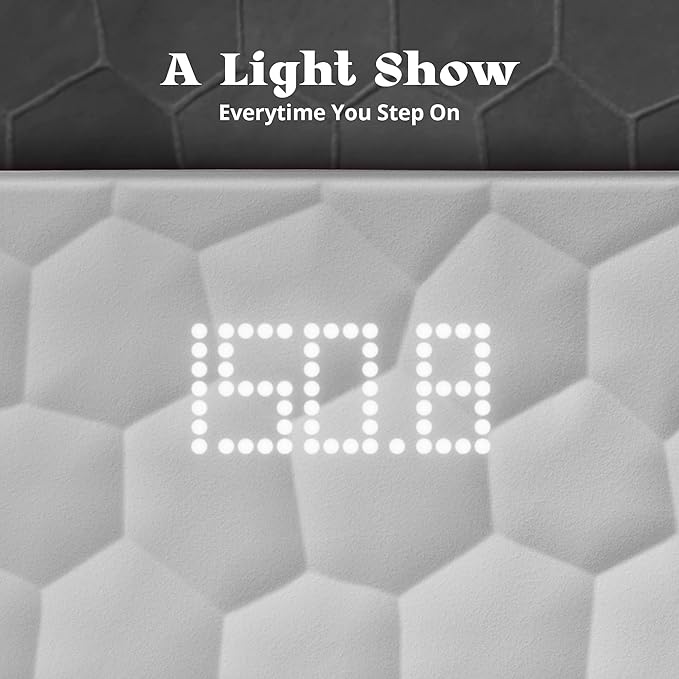 Greater Goods Designer Bathroom Scale: Non-Slip Silicone Cover, Hidden LED Display, Spot-On Precision, 400 lb Capacity