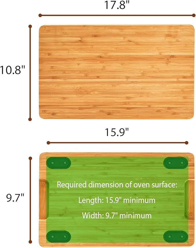 Cutting board Compatible with Breville BOV800XL/845BSS/860BSS Smart Oven Air Fryer, Accessories for Countertop Convection Oven, Heat Resistant Silicone Feet, Creates Storage Space, Protects Cabinets