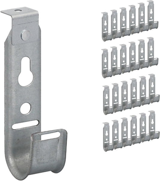ICC Ceiling Mount J Hook 3/4” Without Retainer Clip - Galvanized Steel Cable Management Hooks for Hanging Cable - Rust-Resistant, EIA and TIA Compliant - 3/4 Inch 25 Pack