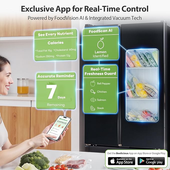 Beelicious Pro Vacuum Sealer Bags Rolls for Food 6 Pack 3 Rolls 11" x 20' and 3 Rolls 8" x 20' Commercial Grade with BPA-Free, Durable Customized Size Food Storage Bags for Sous Vide