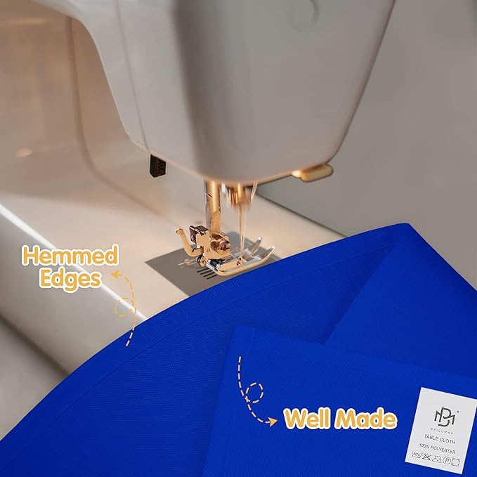 BRILLMAX 6 Pack Royal Blue Tablecloths for 8 Foot Rectangle Tables 90 x 156 Inch - 8ft Rectangular Bulk Linen Polyester Fabric Washable Cloth Cover for Wedding Reception Banquet Birthday Party