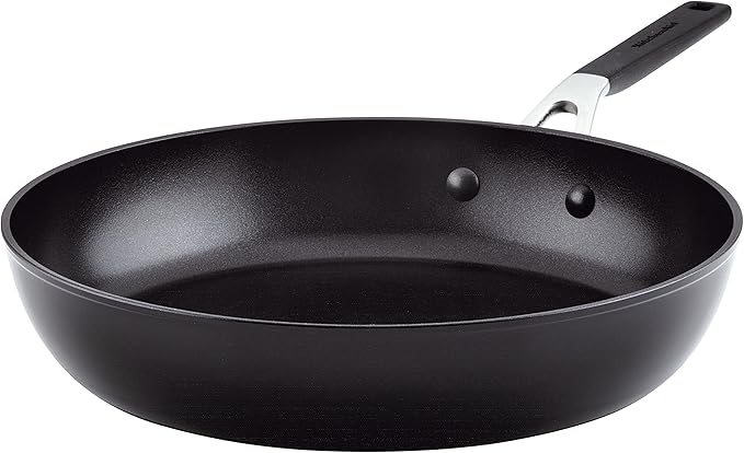 KitchenAid 84802 Hard Anodized Nonstick Frying Pan/Skillet, 12.25 Inch - Onyx Black