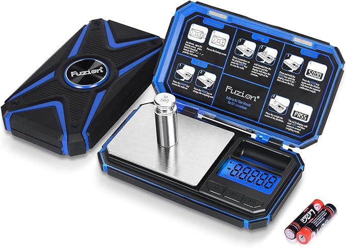Fuzion TU-X Digital Pocket Scale, 200g/0.01g Gram Scale with 6 Units for Personal Hobbies, Small Scale for Food Ounces and Grams, Measuring Jewelry, Herb, Powder