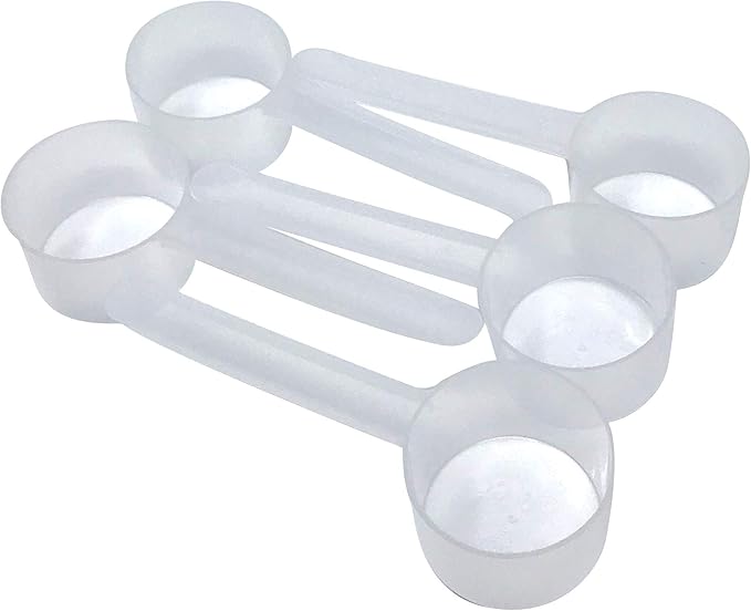 53 mL (1.8 Oz. | 3.58 Tablespoon) Long Handle Scoop for Measuring Coffee, Pet Food, Grains, Protein, Spices and Other Dry Goods (Pack of 5)