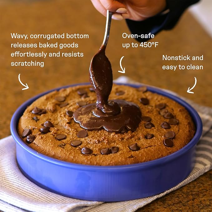 Great Jones Patty Cake (Broccoli)| Nonstick 9-Inch Round Cake Pan | Heavy-Duty Aluminized Steel | Easy Release Coating | Oven-Safe Up to 450°F | Even Heat Distribution | Dishwasher-Friendly