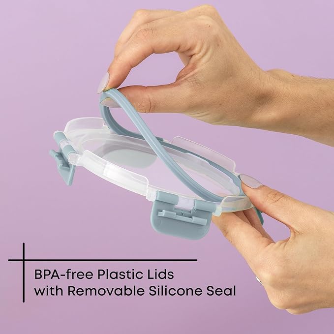 JoyJolt 24pc Borosilicate Glass Storage Containers with Lids | 12 Airtight/Freezer Safe Food Storage Containers for Pantry and Kitchen | Meal Prep Container for Lunch | Glass Tupperware Set