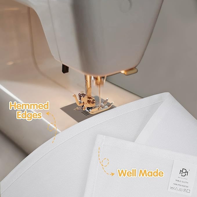 BRILLMAX 6 Pack White Tablecloths for 6 Foot Rectangle Tables 90 x 132 Inch - 6ft Rectangular Bulk Linen Polyester Fabric Washable Cloth Cover for Wedding Reception Banquet Birthday Party