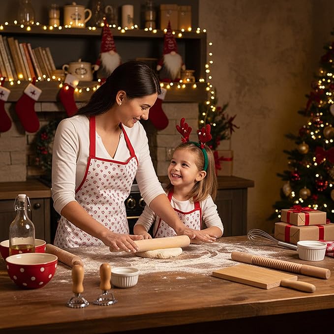 7 Pcs Gnocchi Pasta Making Tools kit Wooden Threaded Rolling Pin Ravioli Stamp Pasta Dumpling Noodle Maker Cutter Homemade Kitchen Gift for Baking Lovers Kitchen DIY