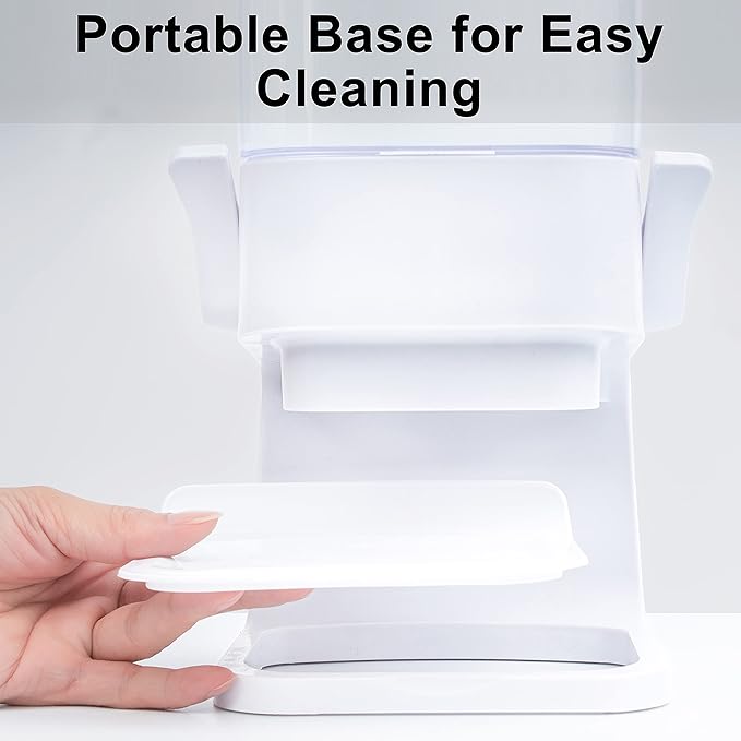 Cereal Dispenser Countertop, Cereal Containers Storage, 5L Organization and Storage Containers for Kitchen, Snack Dispenser for Rice, Grains, Nuts, Dry Food, Oatmeal, Pet food, White, 3Pc