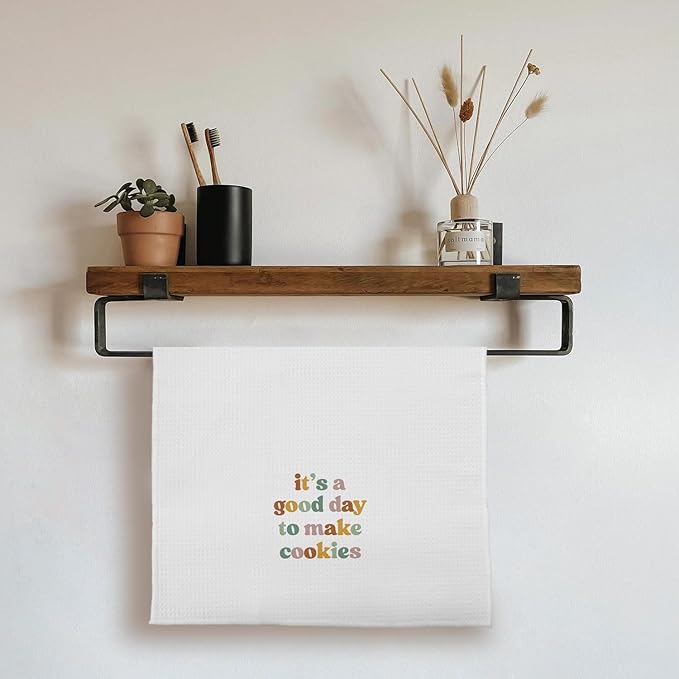 Baking Gifts Kitchen Towels, Gifts for Bakers Cookie Lovers Cooks Dish Tea Towel for Kitchen Baking, It's a Good Day to Make Cookies Hand Towels, 16x24