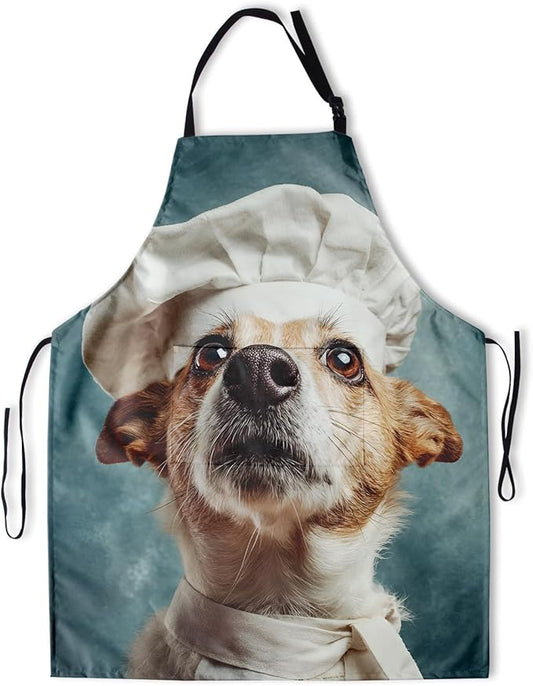 Funny Animal Apron with 2 Pockets Waterproof for Men Women Kitchen Garden Decor
