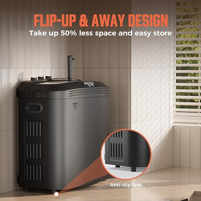 BIG HORN OUTDOORS Pizza Oven Indoor, 14" Electric Countertop Pizza Oven with 6 Modes, Heats up to 800°F Pizza Maker, Flip-Up Design Pizza Cooker for Home Kitchen, Restaurants, Parties