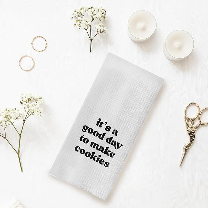 Baking Towels, Tea Towels for Baking, Gifts for Bakers, Cookie Lovers, Cooks, 16x24 (08)