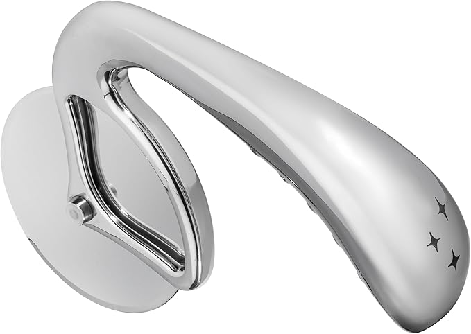 Pizza Cutter Wheel by Midnight Slice - Stainless Steel Food Slicer for Pizzas and more with Ergonomic Handle and Sharp Cutting Surface for Clean Cuts