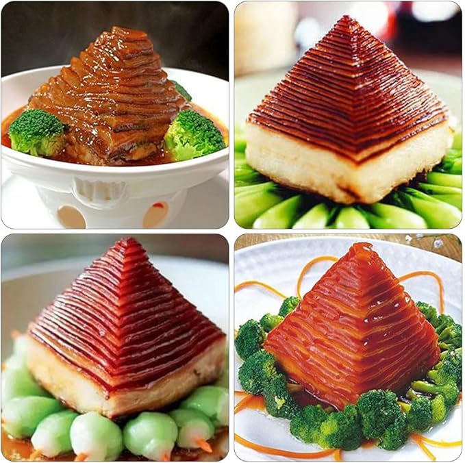 DOITOOL Stainless Steel Pyramid Mold, Pyramid Cake Mold Rice Shaper Food Metal Serving Plate for Home Restaurant Kitchen, Size S