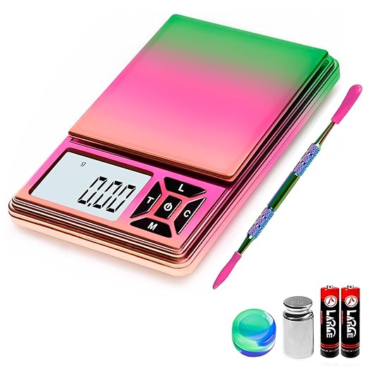 Digital Pocket Scale 300g/0.01g Accuracy，Small Jewellery Coin Powder Scale Digital Gram and Oz with 50g Cal Weights，Digital Gram Scale